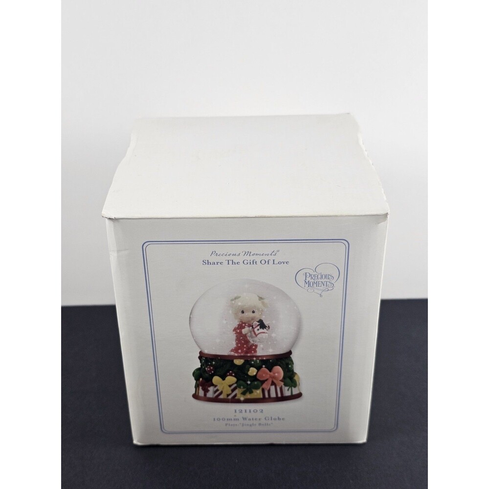Precious Moments “Jingle Bells” Snowglobe w/ Box Share The Gift Of Love 121102
